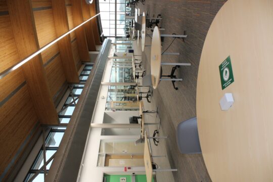 There have been significant changes to college libraries over the past thirty or forty years.  Algonquin College's library is a multi-floor, multifuction library designed to meet the needs of educators and students in the years ahead.