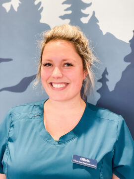 Olivia Sparks is the Client Care Representative at the clinic.